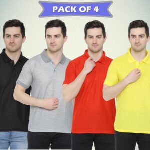 Men's Combo of 4 Solid T-shirts (pack of 4)
