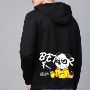 Men's Cotton Blend (Fleece) Oversized Graphic Print Hoodie