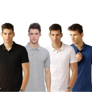 MEN'S HALF SLEEVES POLO NECK T-SHIRT ( PACK OF 4 )