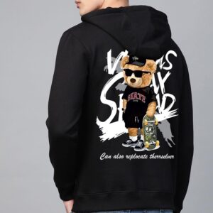 Men's Cotton Blend (Fleece) Oversized Graphic Print Hoodie