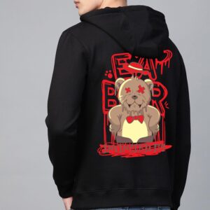 Men's Cotton Blend (Fleece) Oversized Graphic Print Hoodie