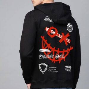 Men's Cotton Blend (Fleece) Oversized Graphic Print Hoodie