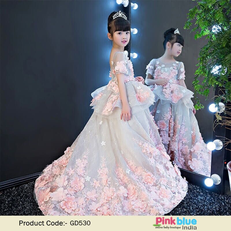 Pink Princess Quinceanera Dresses 3D Flowers Puffy Sleeves Ball Gown Sweet 15 161 - Image 2